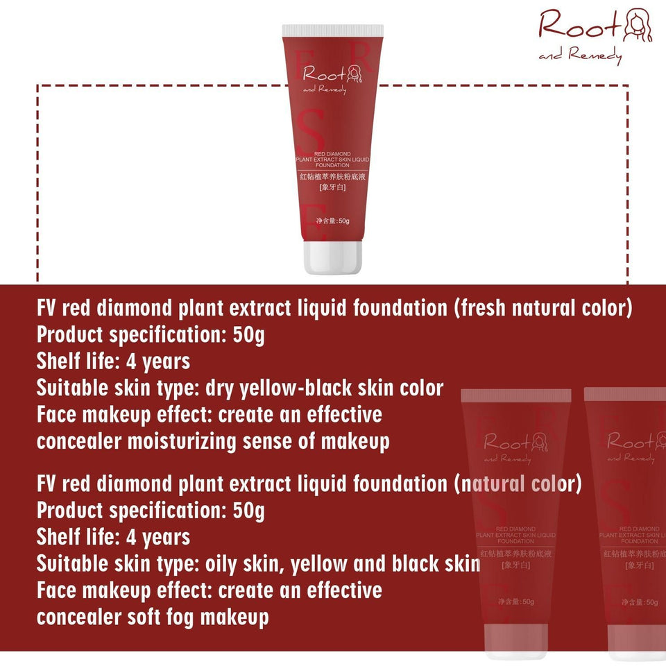 Red Diamond Plant Extract Skin Liquid Foundation 50g Pack of 1