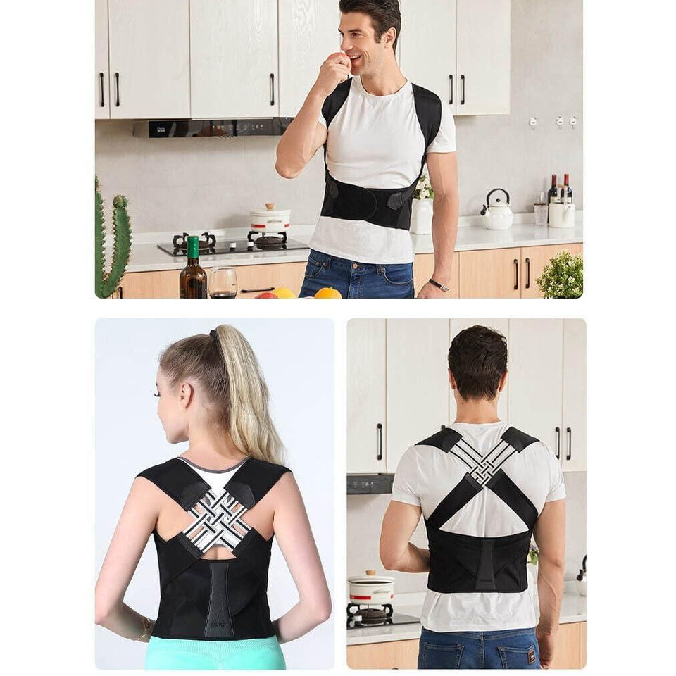 Adjustable Back Posture Corrector/ Slouching Relieve Pain Belt Women Men zv0y6i-kp