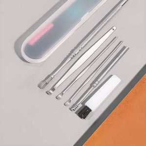 6 Pieces Ear Wax Removal Smooth Stainless Steel Kit zv0y6i-kp